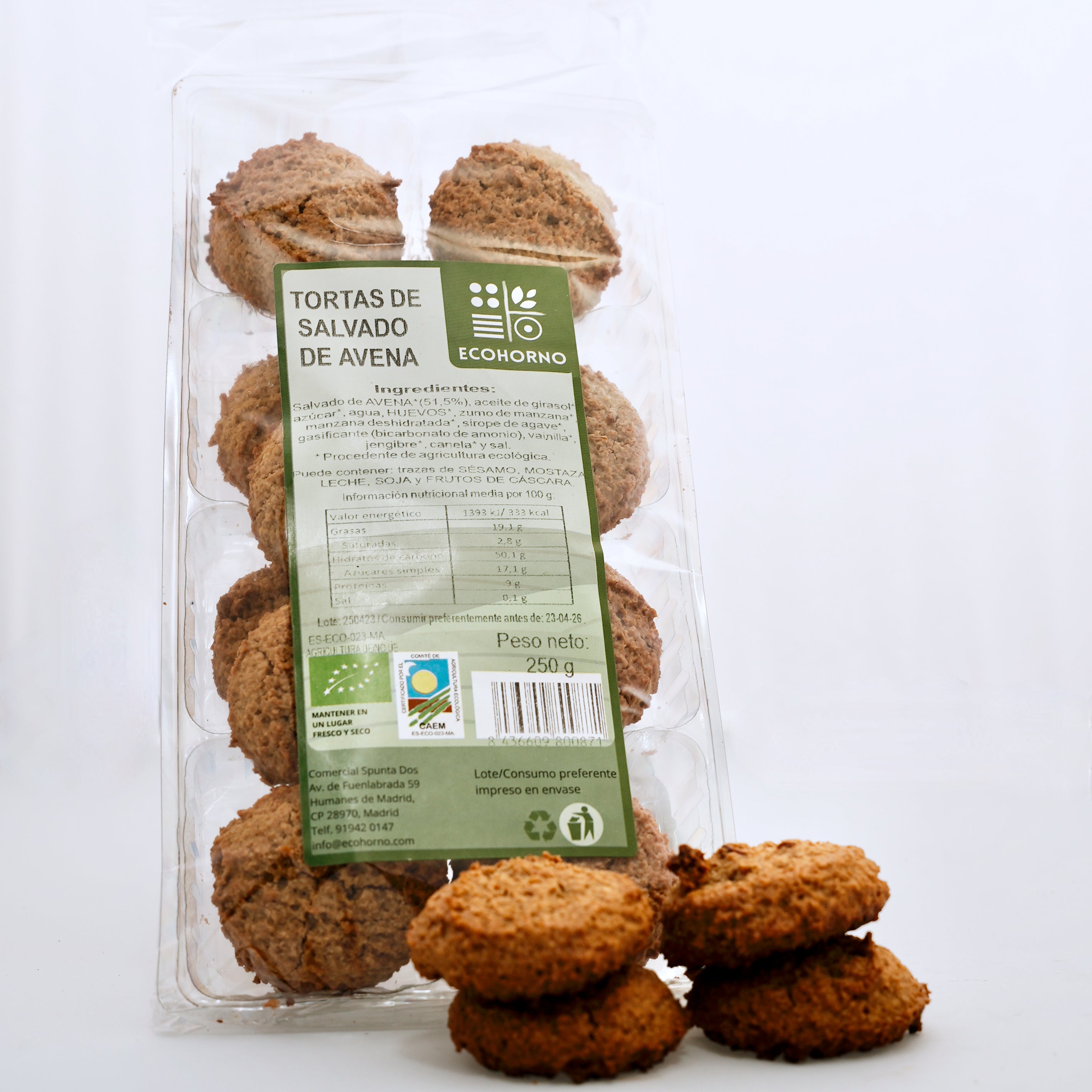 Tortas de salvado de avena