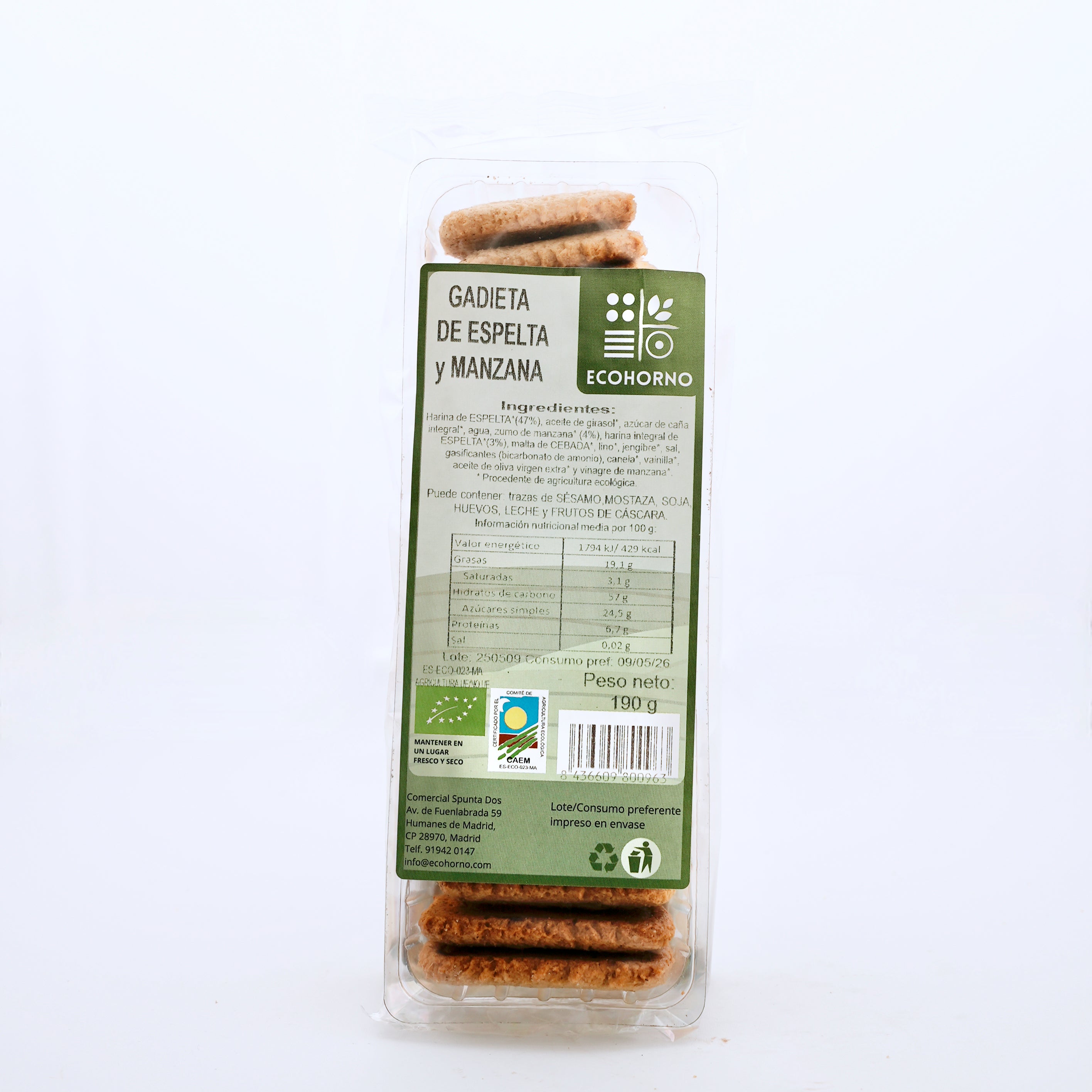 Gadieta de espelta y manzana
