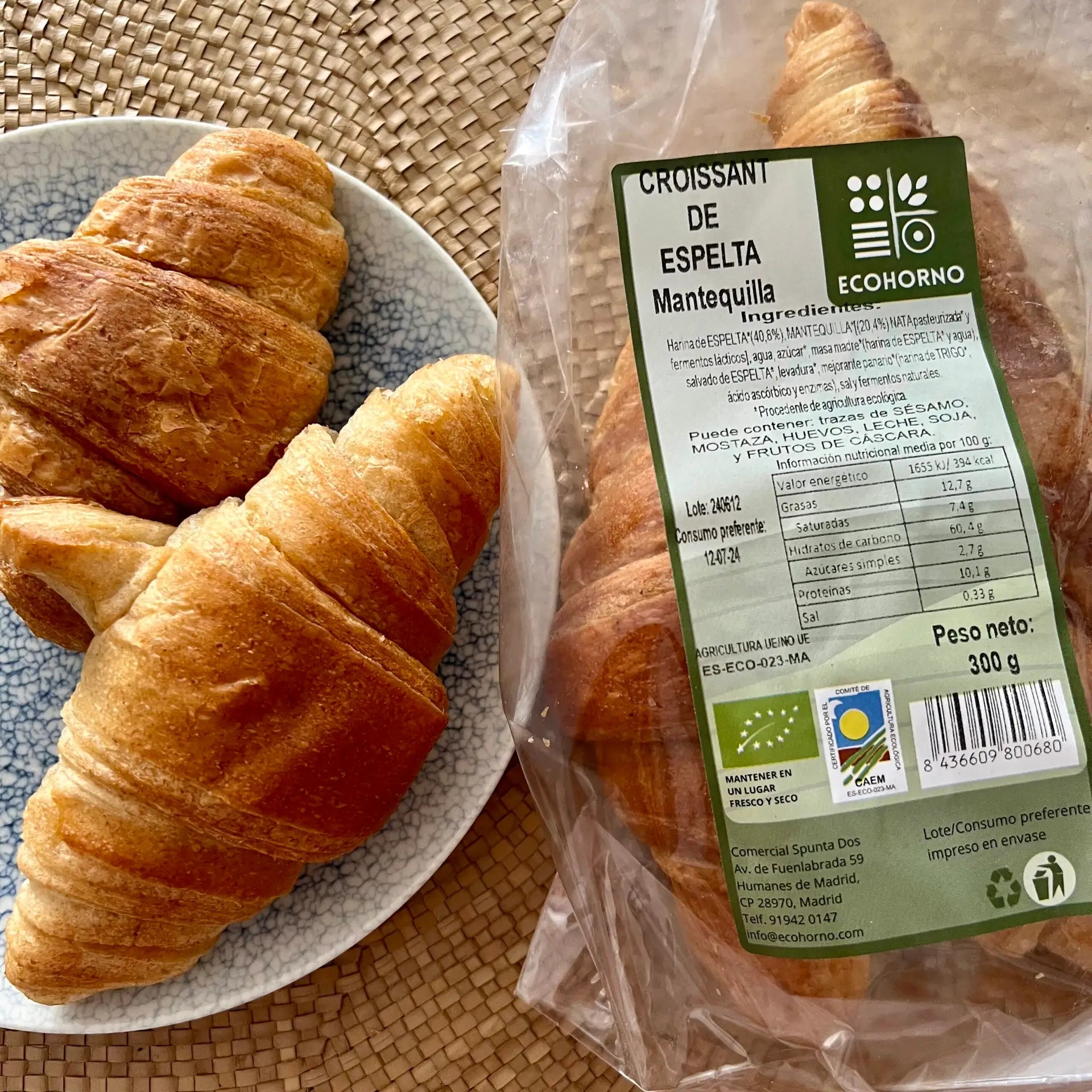 Croissant de Espelta con Mantequilla