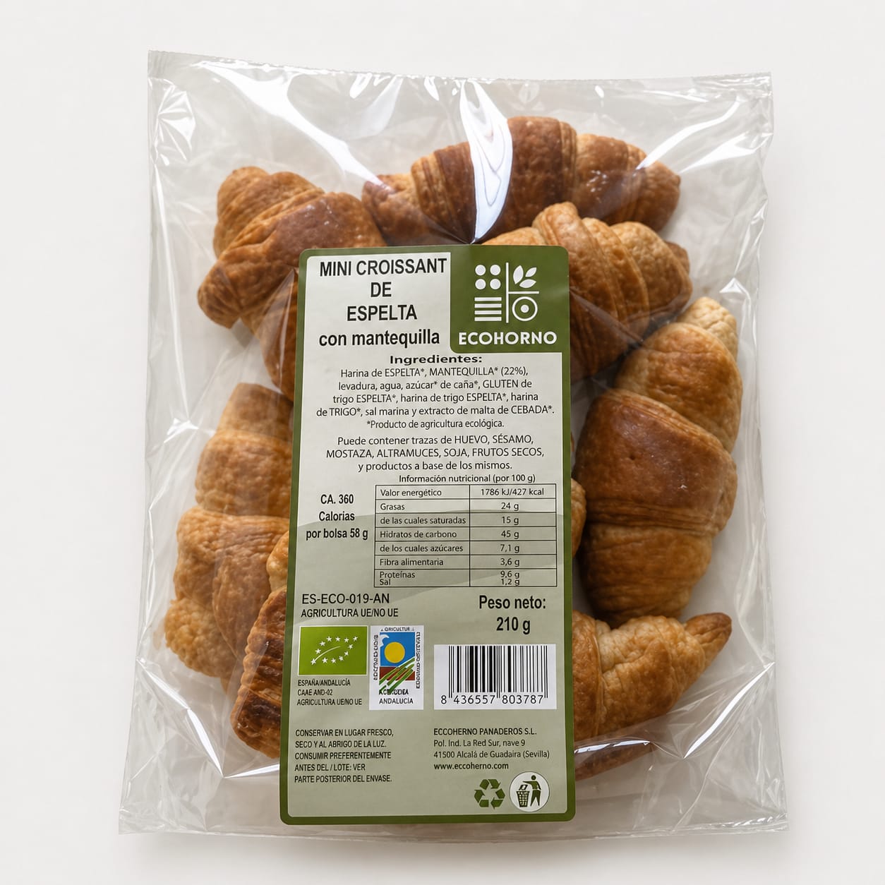 Mini croissant de espelta mantequilla ECO